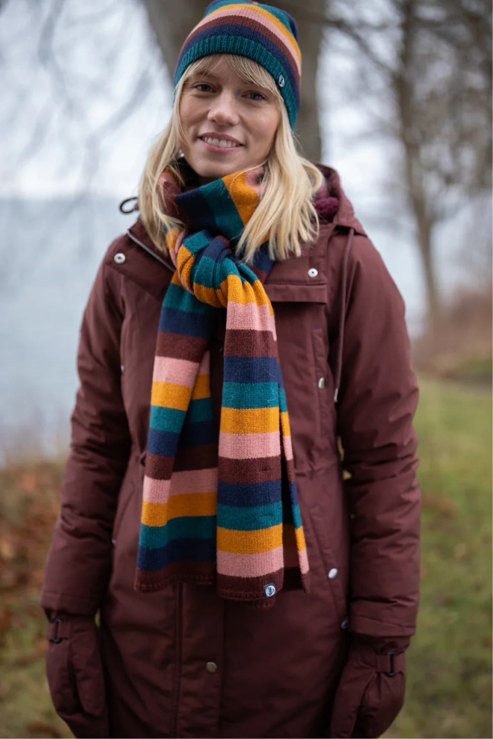 Danenora water-repellent Parka in Dark Bordeaux by Danefae