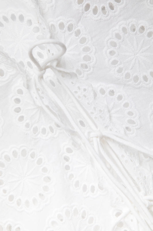 Abare Embroidered Blouse in White