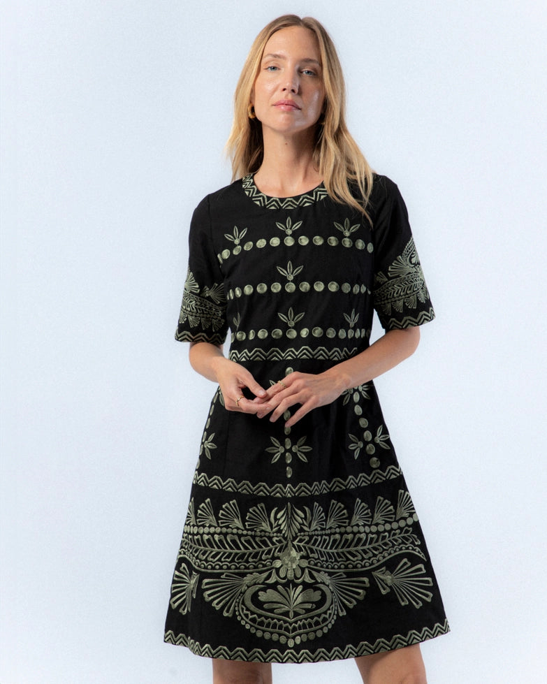 Berta Embroidered Dress by NIZA