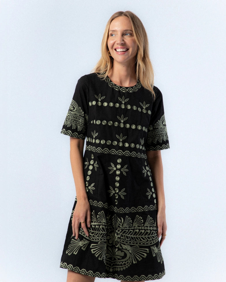 Berta Embroidered Dress by NIZA