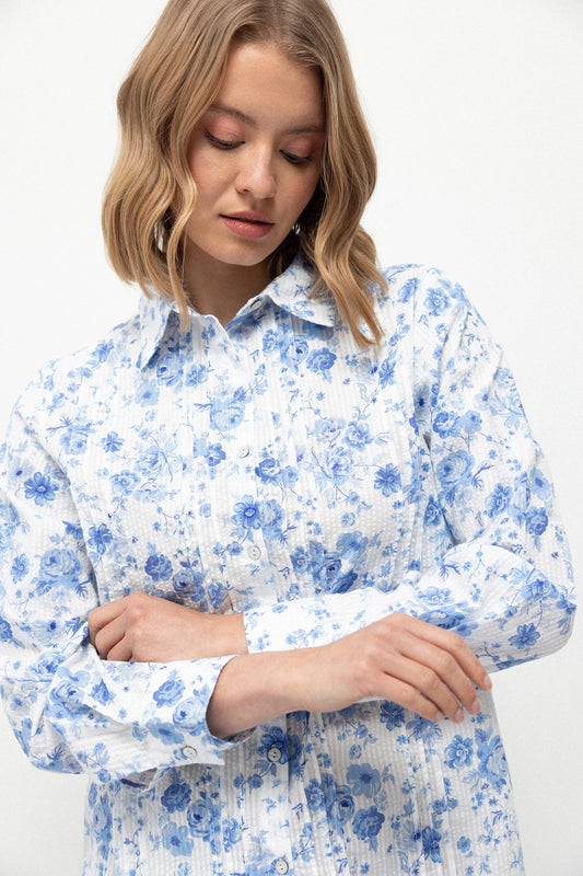 Floral printed Cotton Shirt by LANIDOR