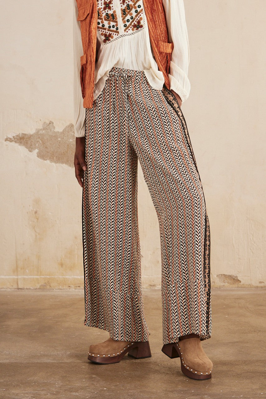 Geometric Print Straight Trouser by NKN