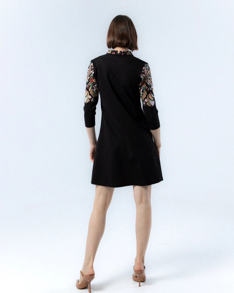 Carmina Embroidered Short Dress by NIZA