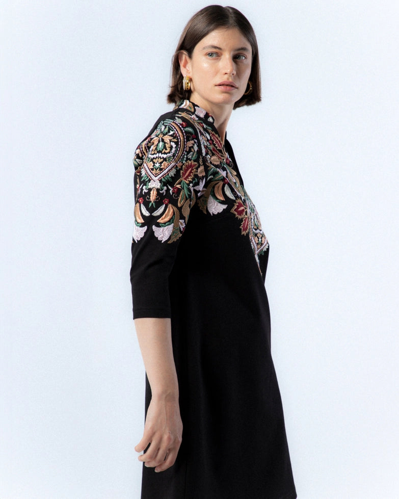 Carmina Embroidered Short Dress by NIZA