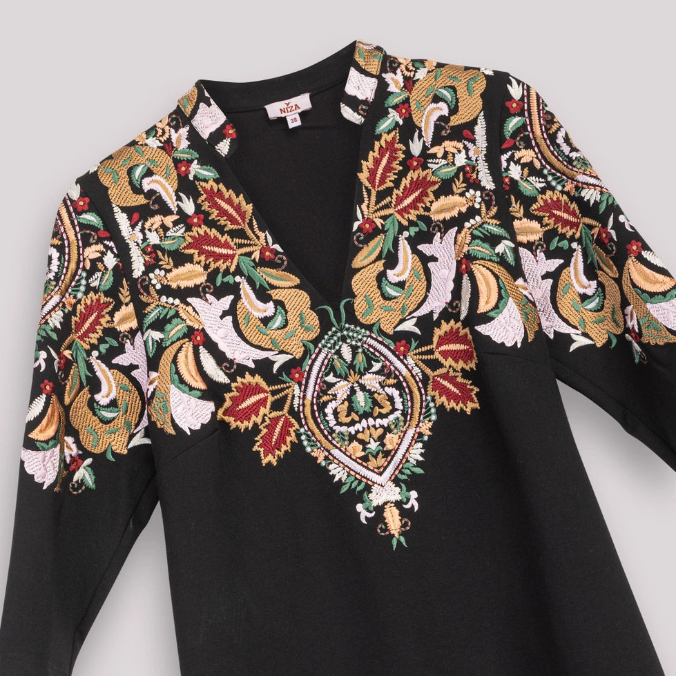 Carmina Embroidered Short Dress by NIZA
