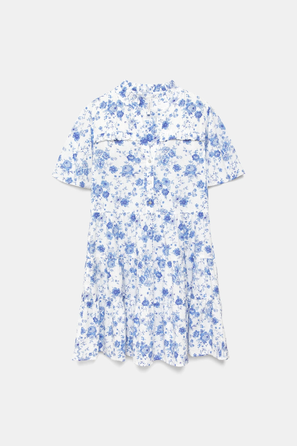 Floral Print Ruffle Short Dress