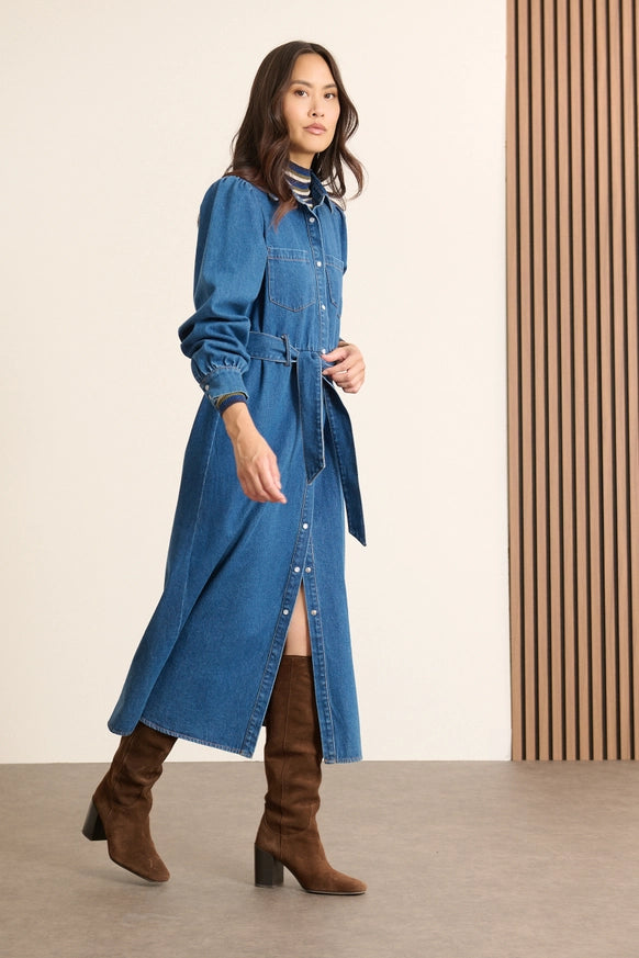 Babette Denim Shirt Dress by GARANCE PARIS
