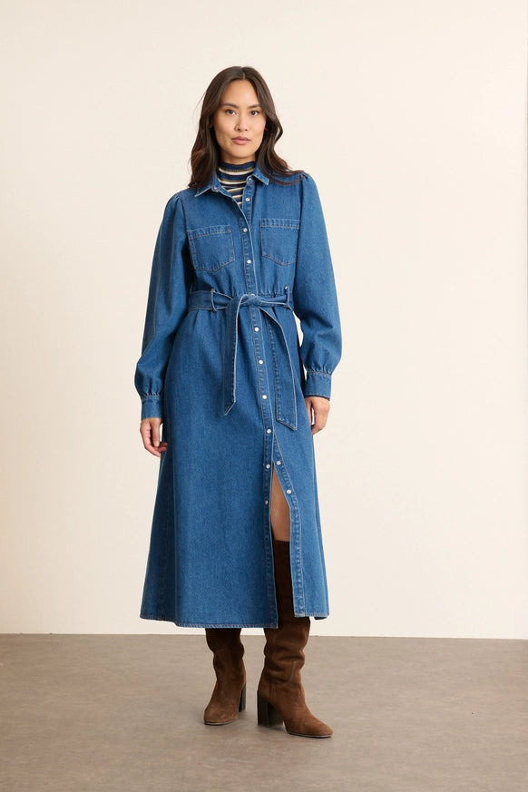 Babette Denim Shirt Dress by GARANCE PARIS