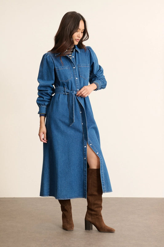 Babette Denim Shirt Dress by GARANCE PARIS