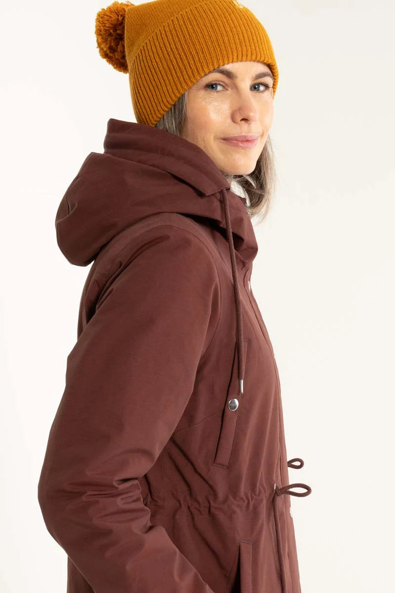 Danenora water-repellent Parka in Dark Bordeaux by Danefae