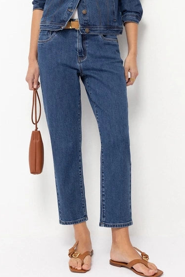 Plain Blue Denim Trousers