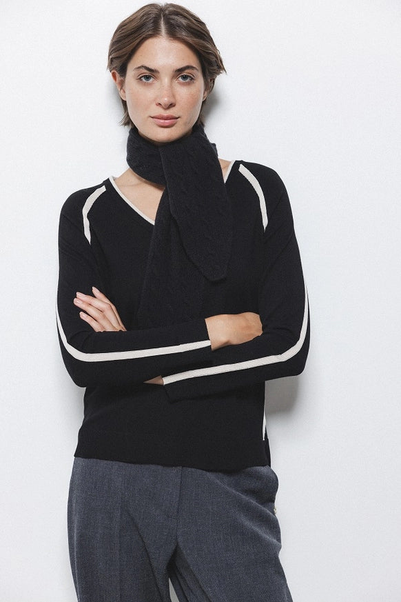 Knit Sweater in Black by LANIDOR