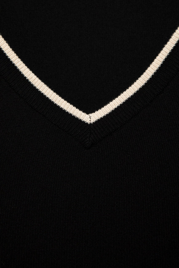 Knit Sweater in Black by LANIDOR