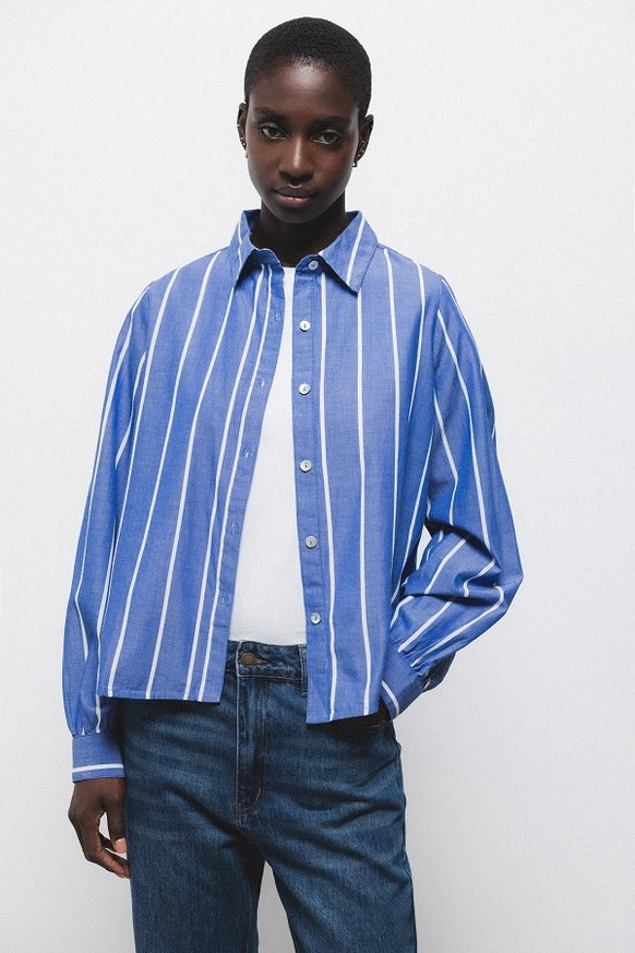 Striped Shirt in Blue by LANIDOR