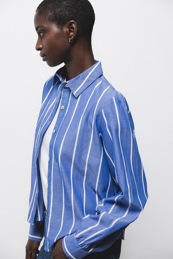 Striped Shirt in Blue by LANIDOR