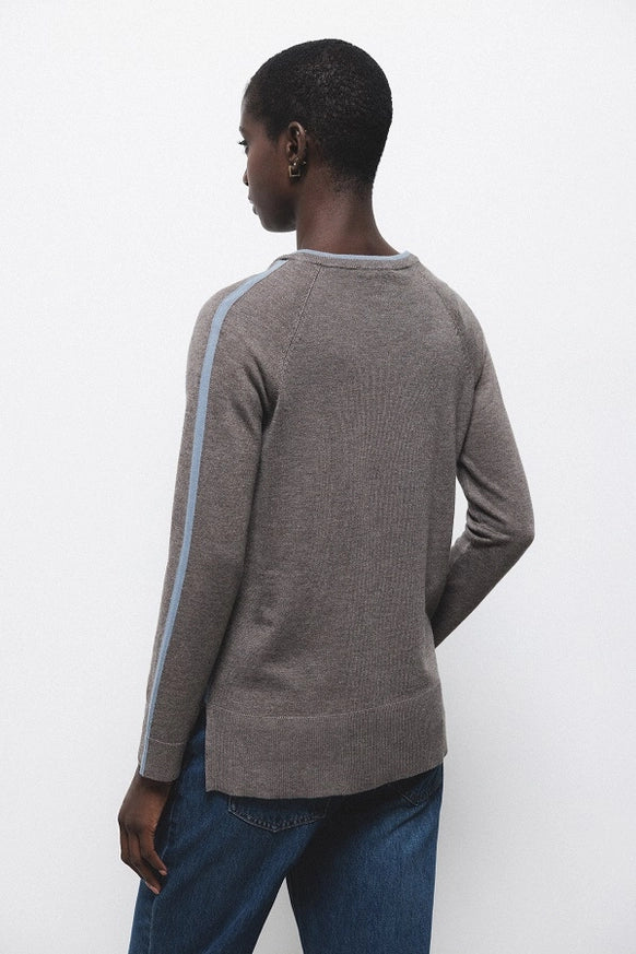 Knit Sweater in Grey by LANIDOR