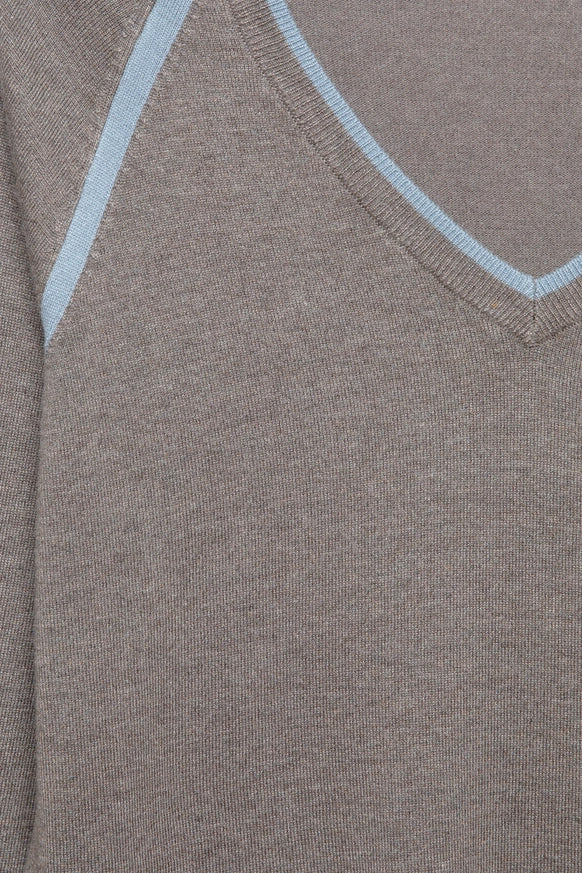 Knit Sweater in Grey by LANIDOR