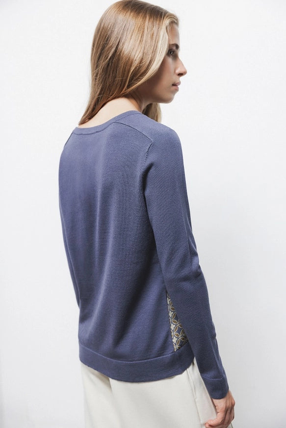 Knit Sweater with Jacquard by LANIDOR