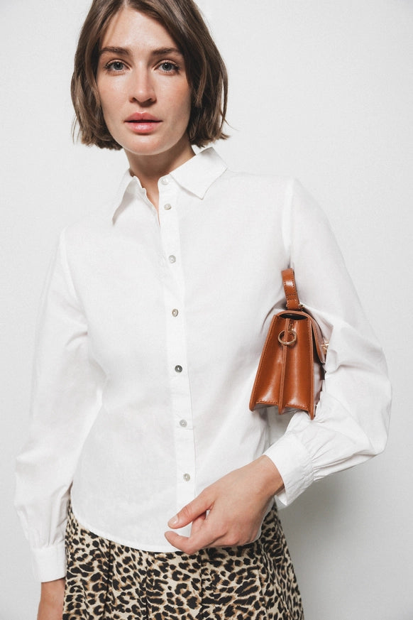 Plain White Shirt with Back Detail by LANIDOR