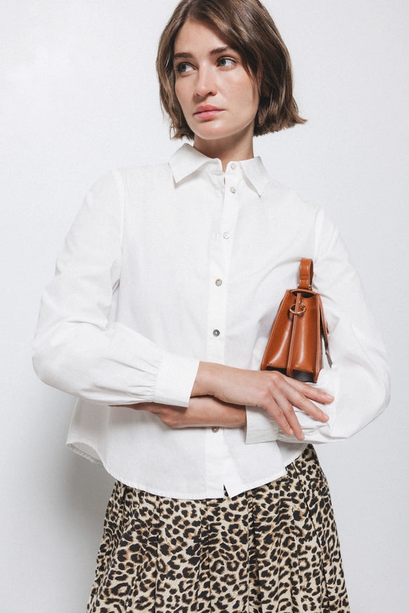 Plain White Shirt with Back Detail by LANIDOR