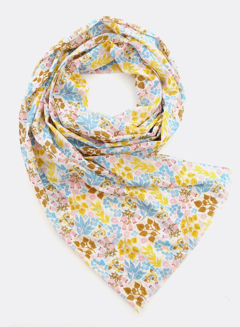 Lily Yellow 100% Organic Cotton Scarf