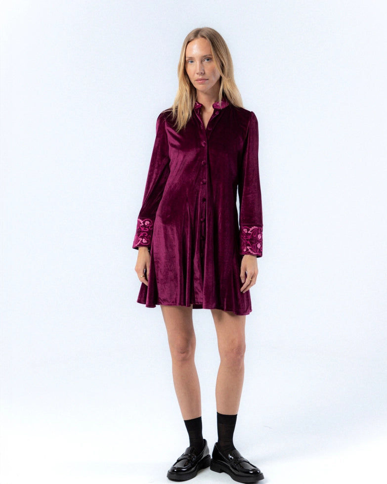 Marta Velvet Short Dress by NIZA