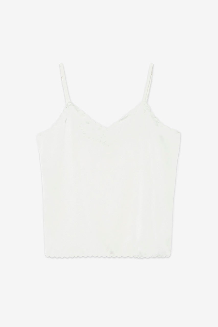 Satin white camisole top by NKN