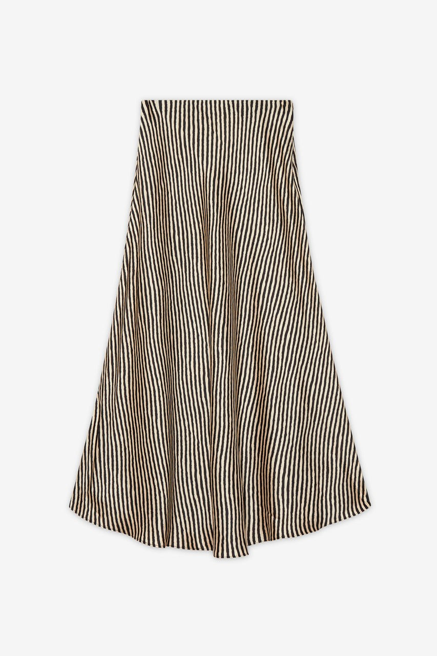 Black and White Striped Skirt by NKN