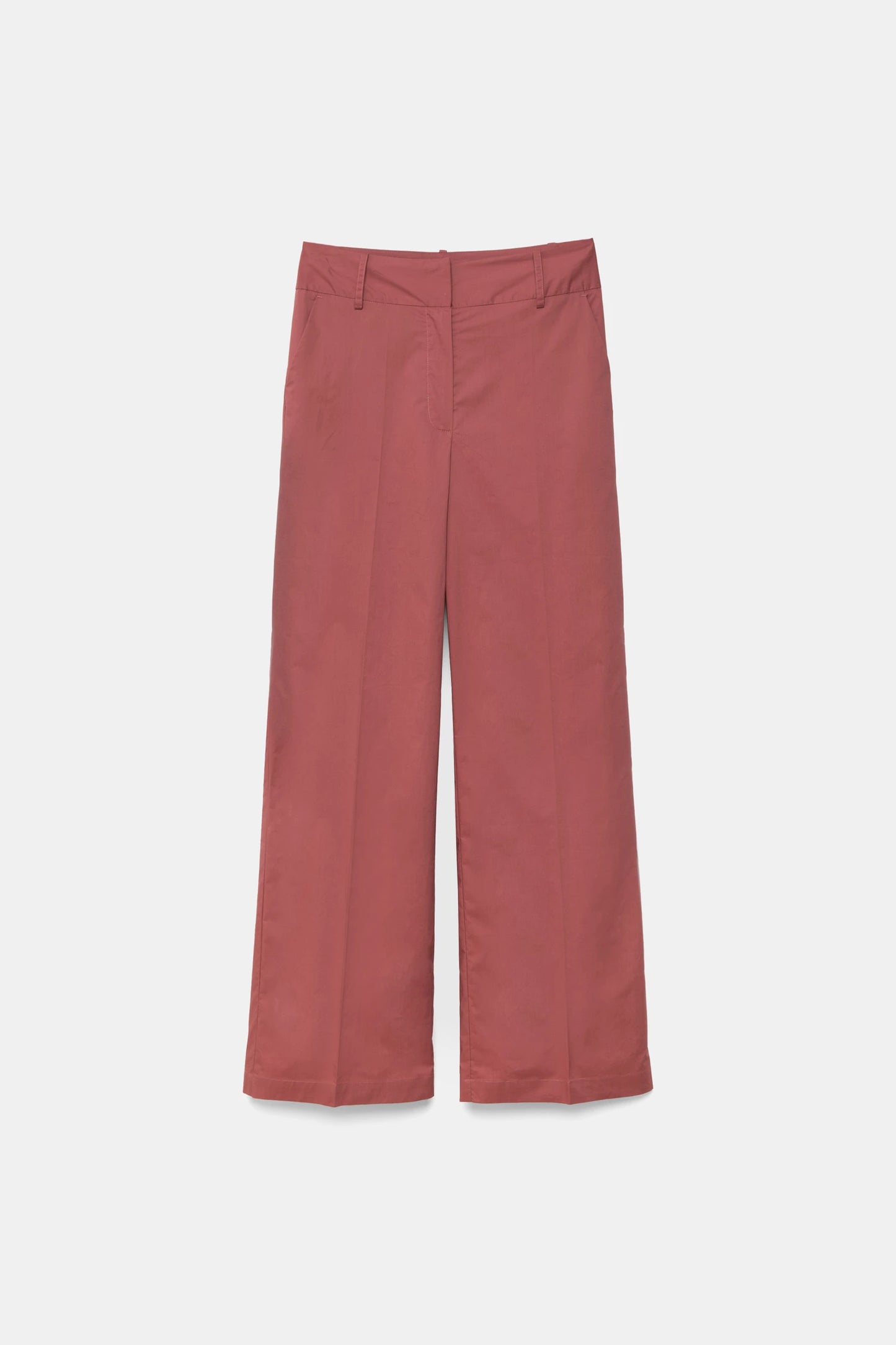 Garopaba Wide-leg Plain Trousers in Dark Pink