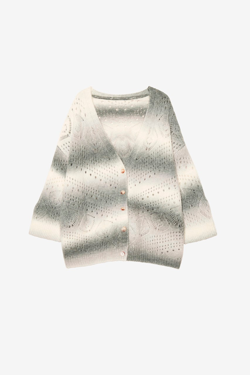 Oversized Cardigan in grey gradient by NKN