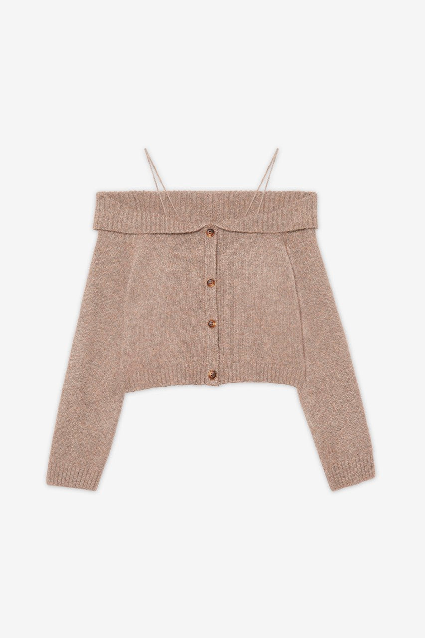 Off-shoulder short cardigan-top by NKN