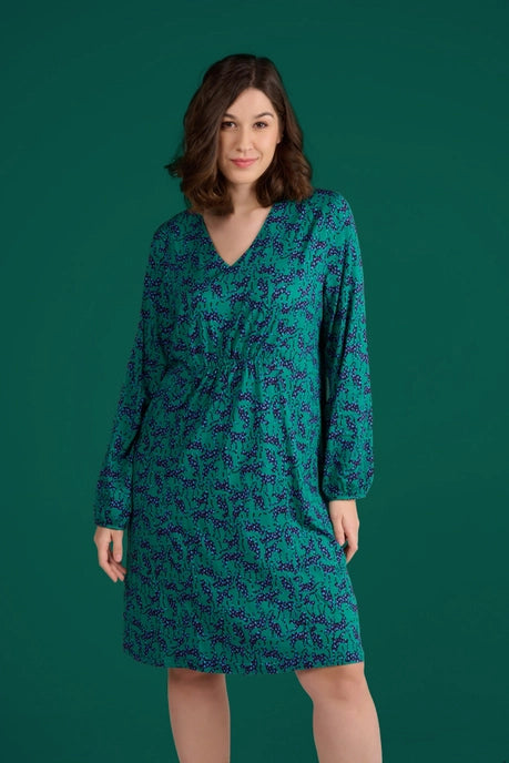 Leo Print Green Dress by MADE IN SENS