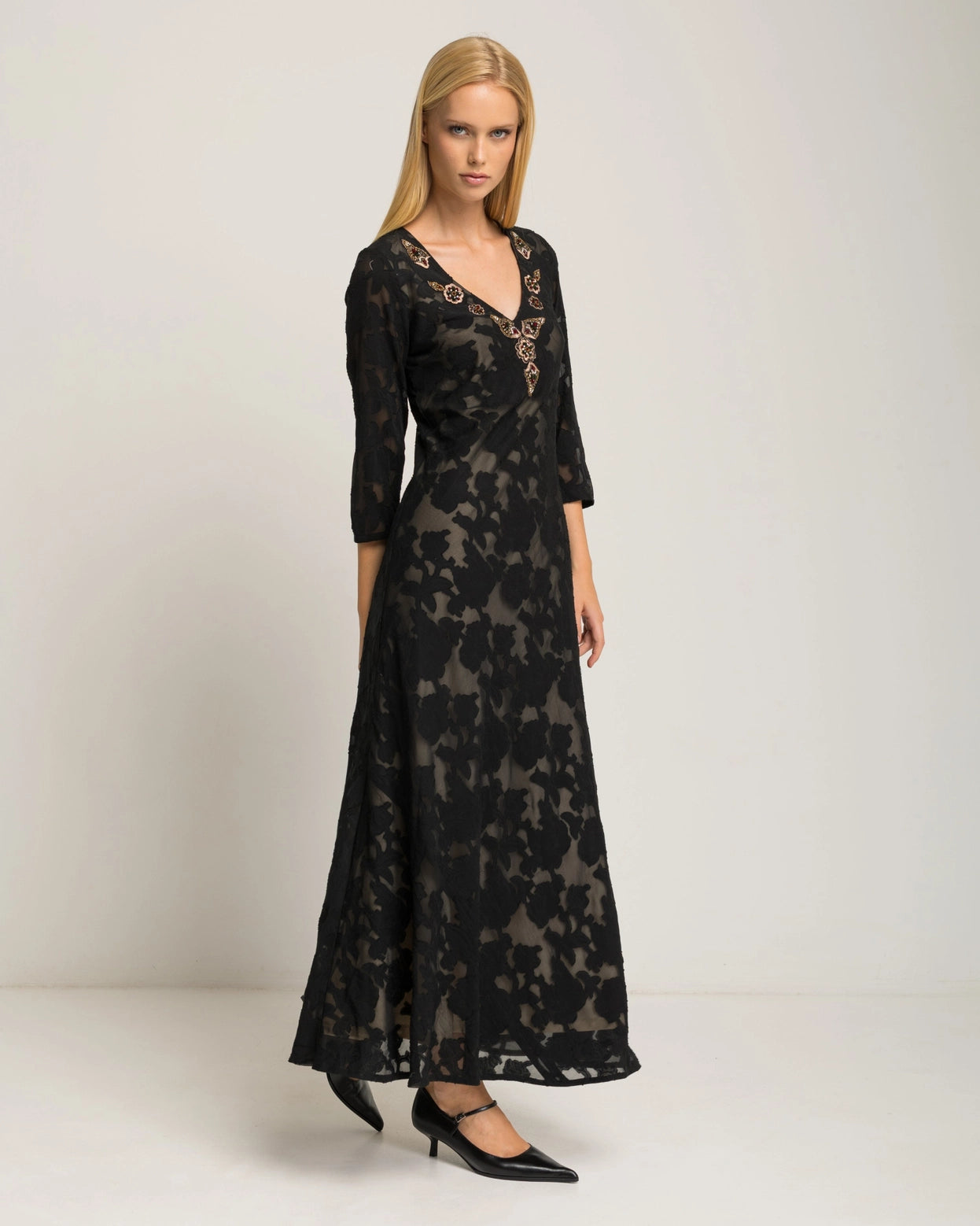 Ambria Black Velvet Dress by NIZA