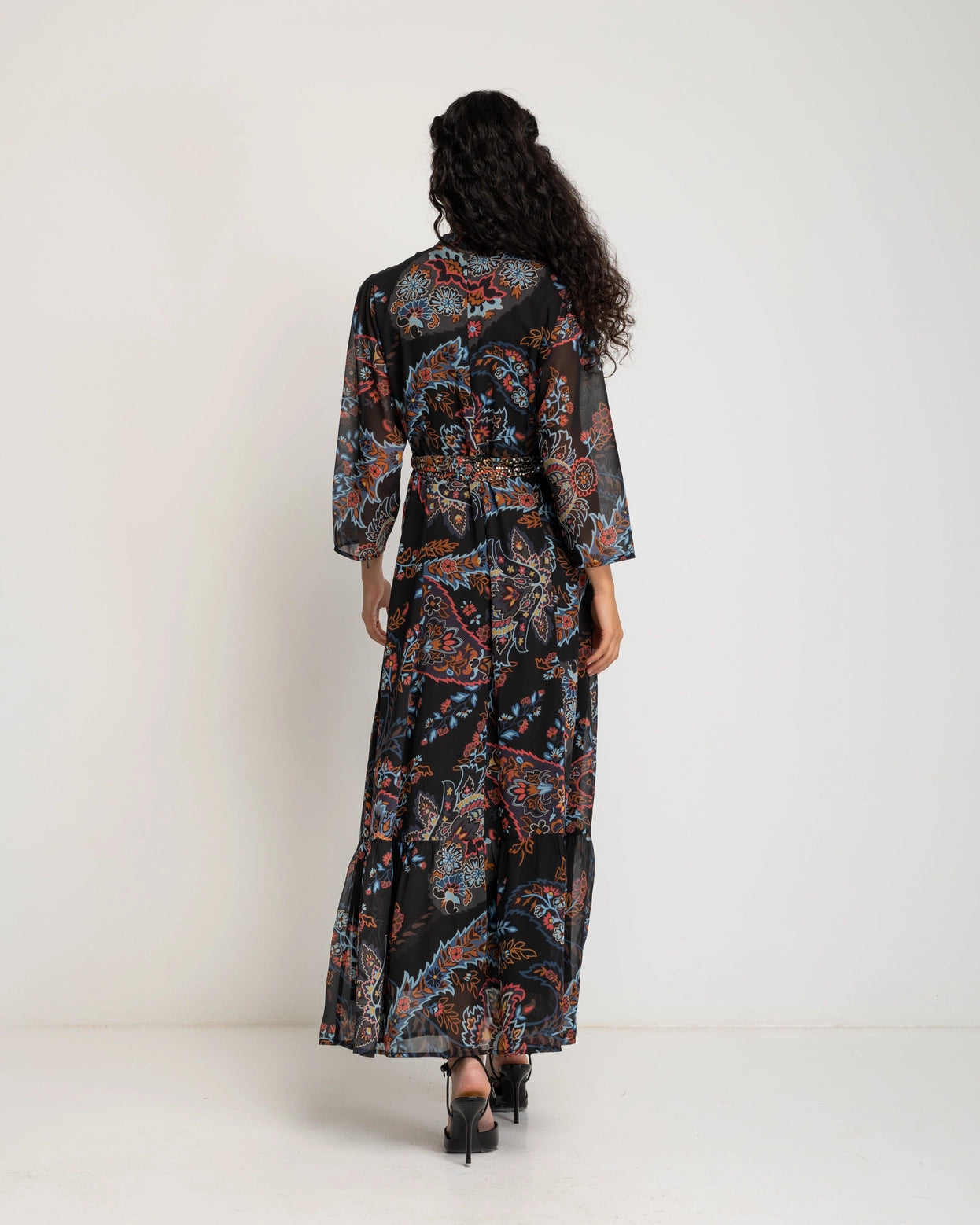 Magnolia Long Floral Print Dress by NIZA