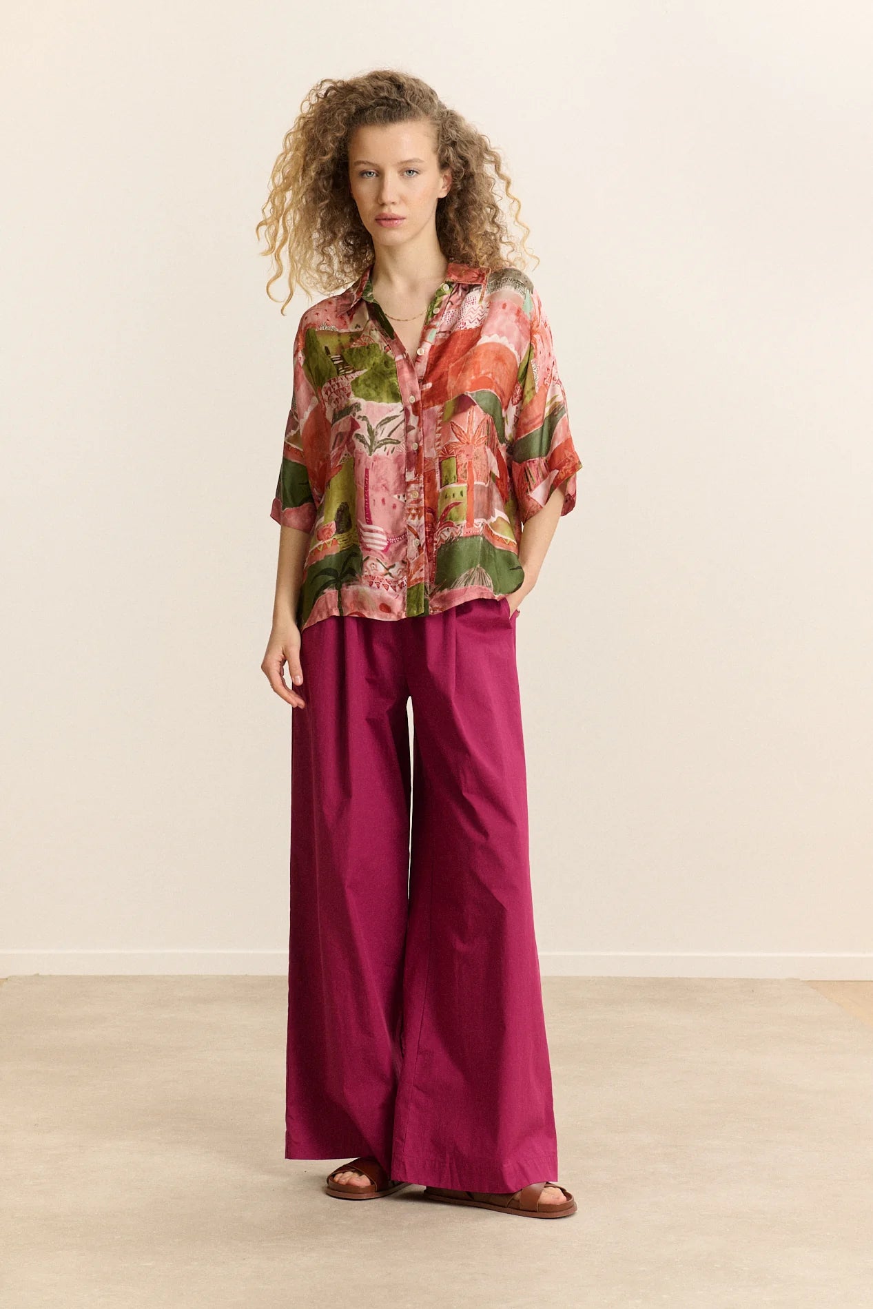 Celina Shirt in Rose Print