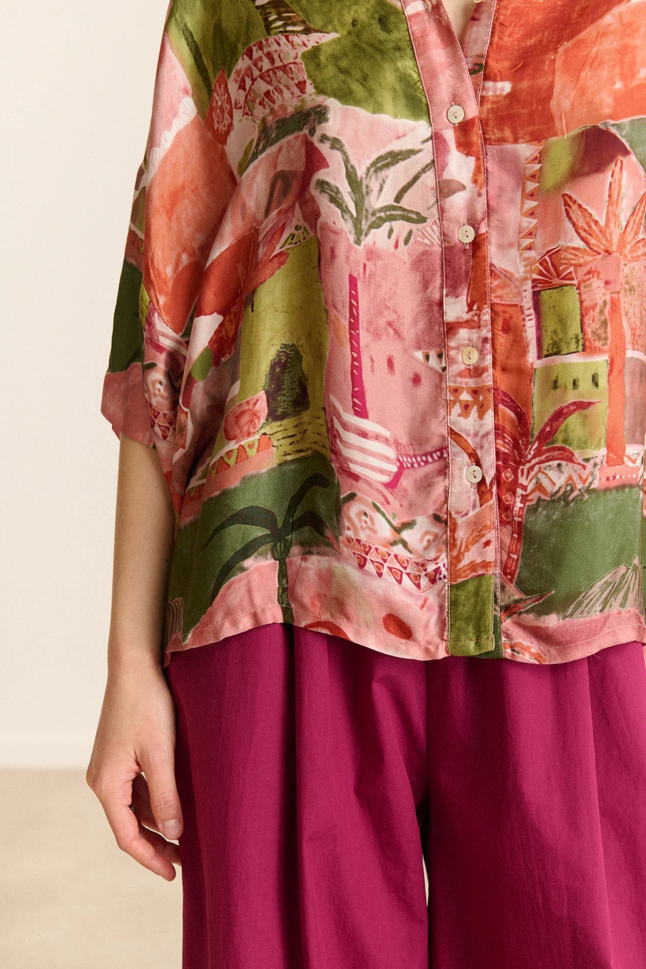 Celina Shirt in Rose Print