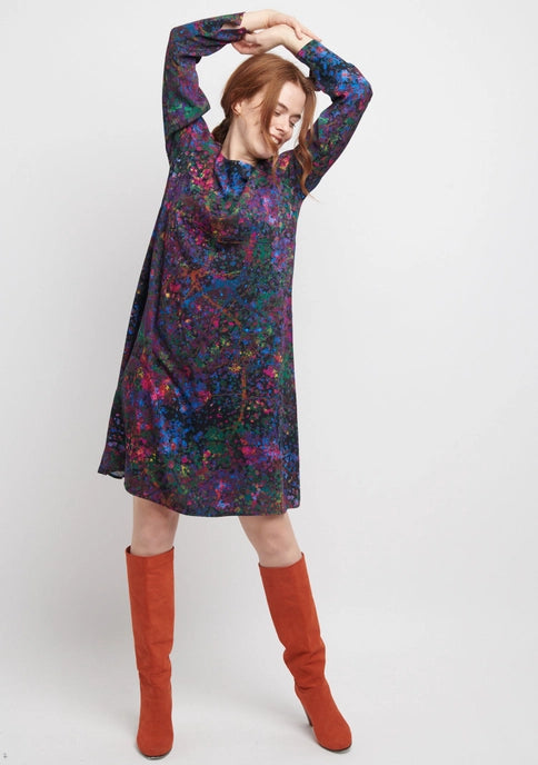 Luminecent Pattern Fluid Dress by MADE IN SENS