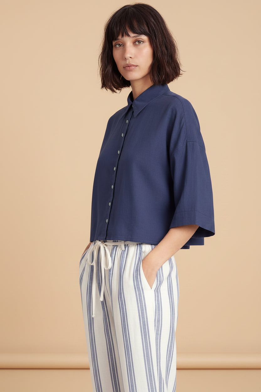 Birkerod Shirt in Marine Blue